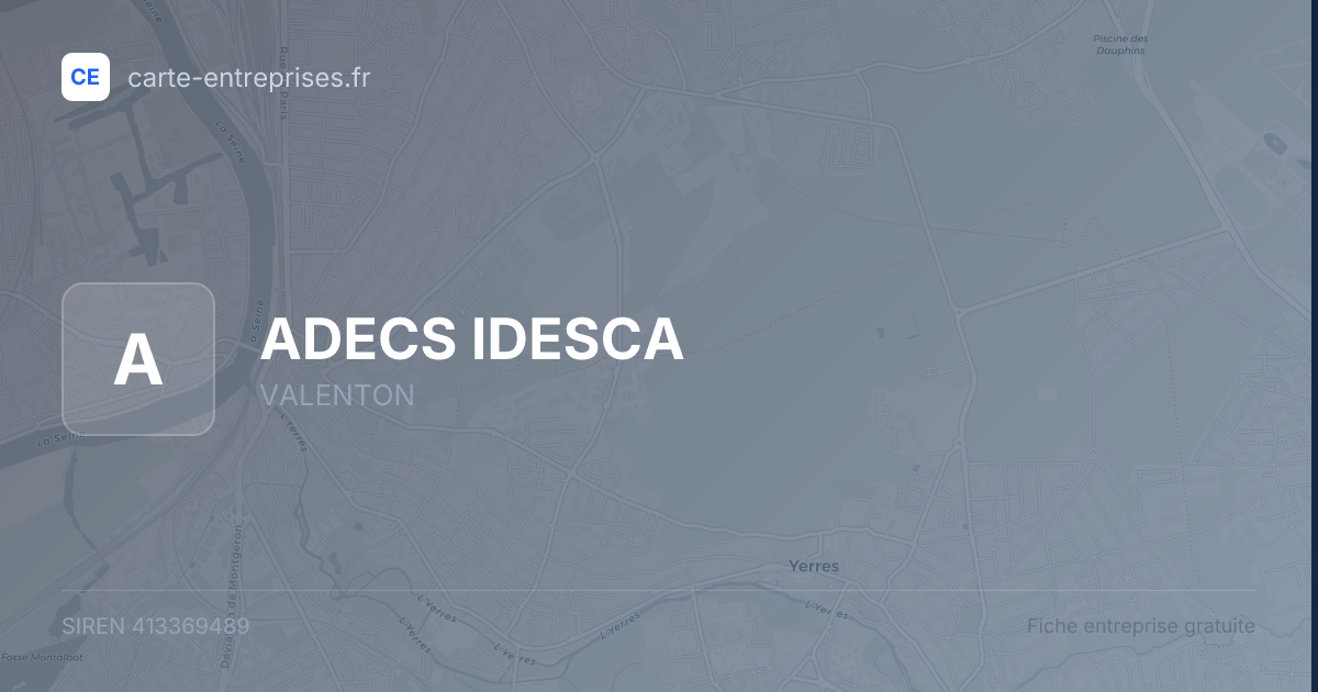 ADECS IDESCA — 413369489 — fiche entreprise