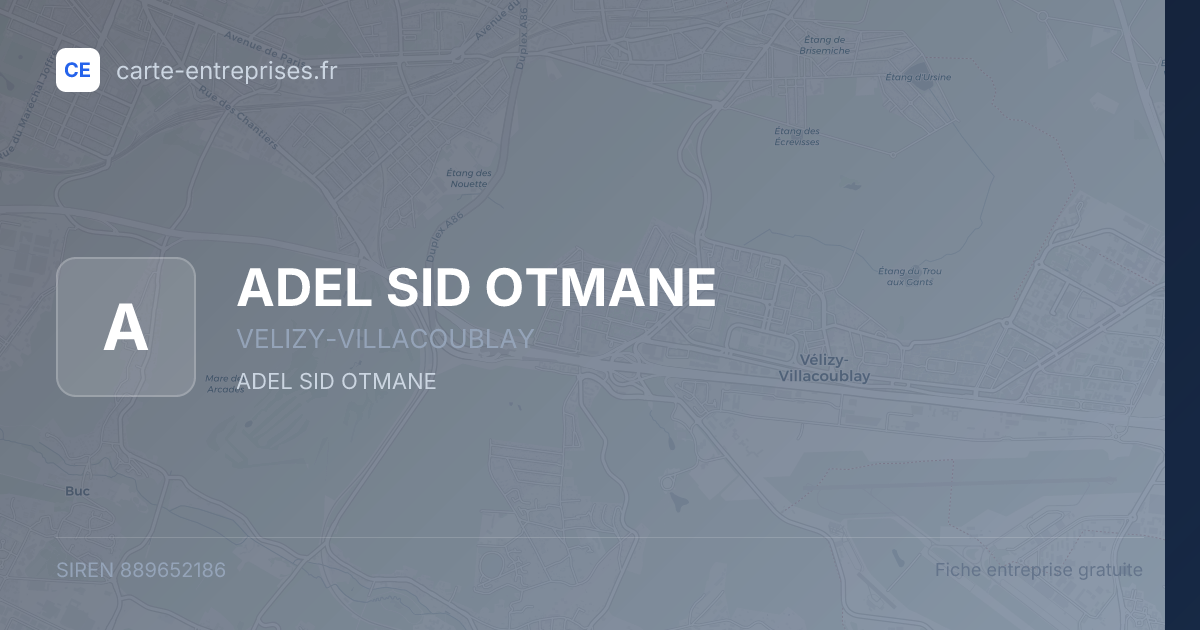 ADEL SID OTMANE — 889652186 — fiche entreprise