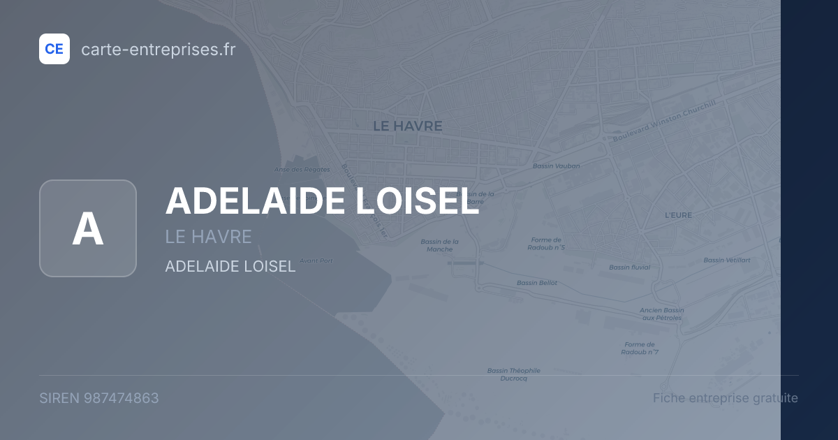 ADELAIDE LOISEL — 987474863 — fiche entreprise