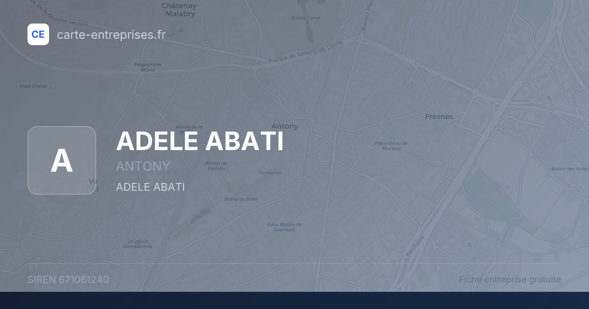ADELE ABATI — 671061240 — fiche entreprise