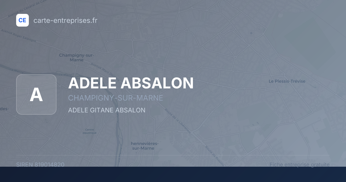 ADELE ABSALON — 819014820 — fiche entreprise