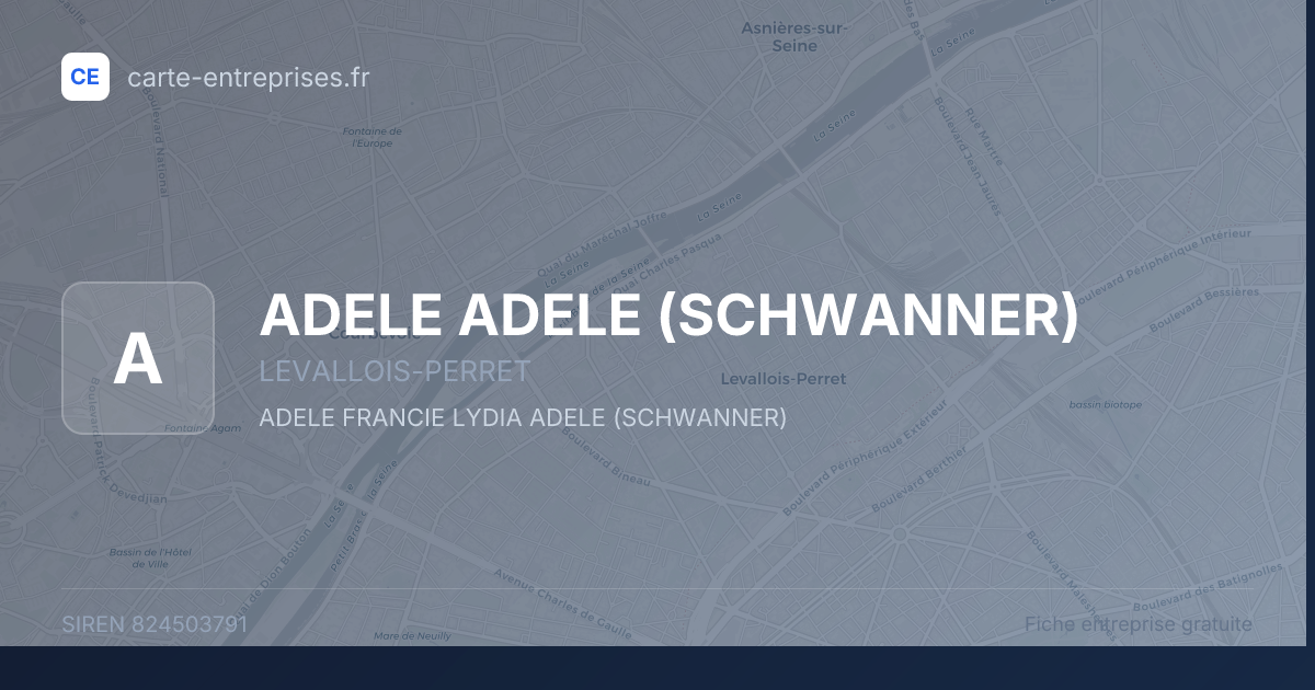 ADELE ADELE (SCHWANNER) — 824503791 — fiche entreprise