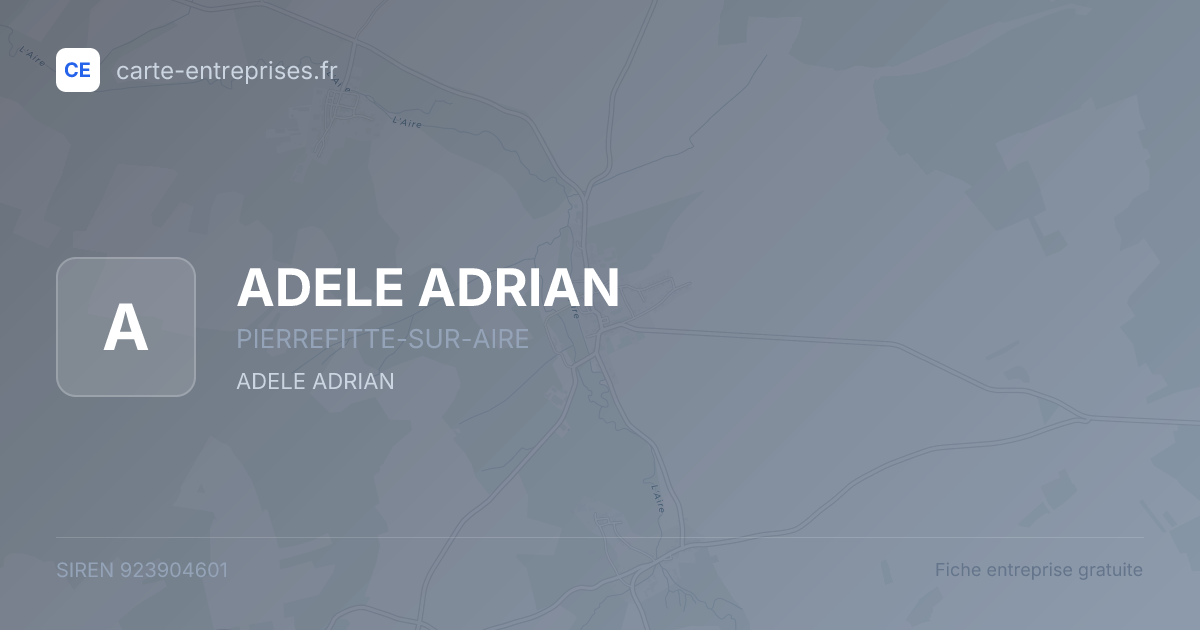 ADELE ADRIAN — 923904601 — fiche entreprise
