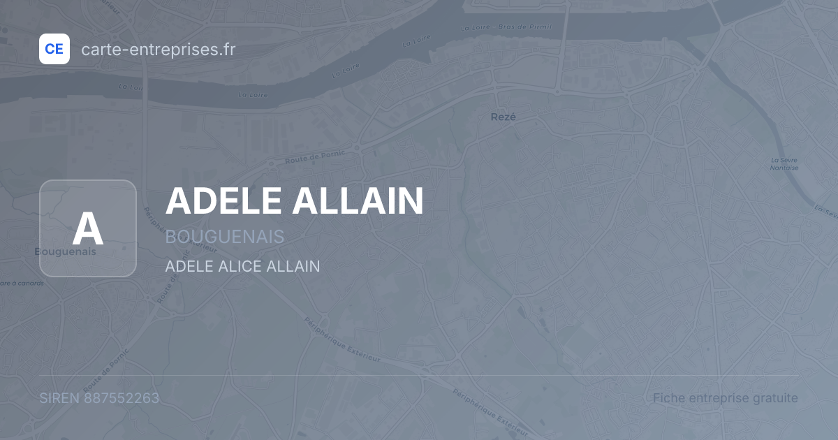 ADELE ALLAIN — 887552263 — fiche entreprise