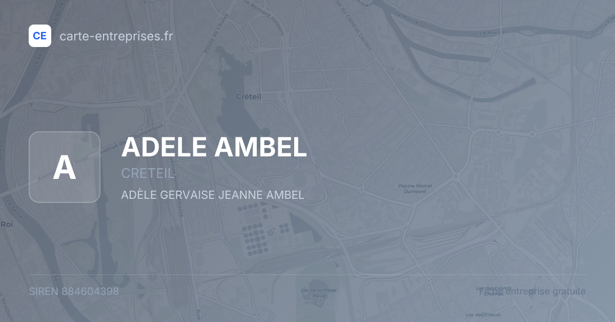 ADELE AMBEL — 884604398 — fiche entreprise