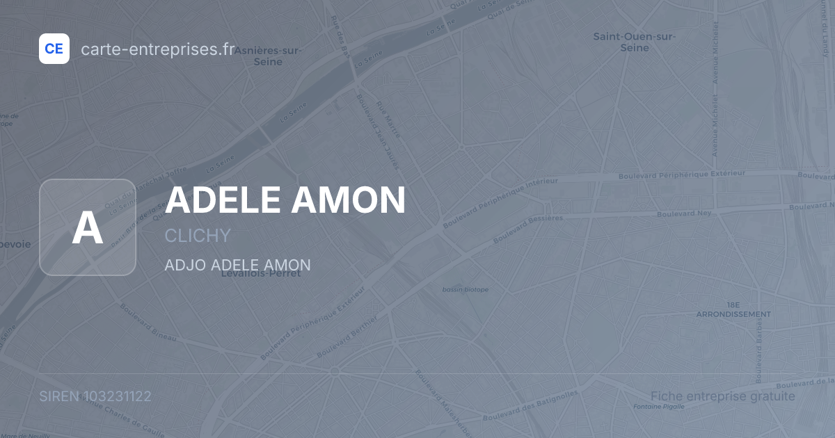 ADELE AMON — 103231122 — fiche entreprise