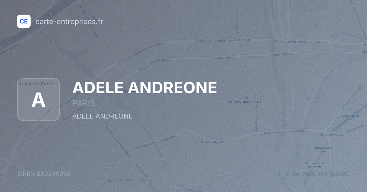 ADELE ANDREONE — 889240966 — fiche entreprise