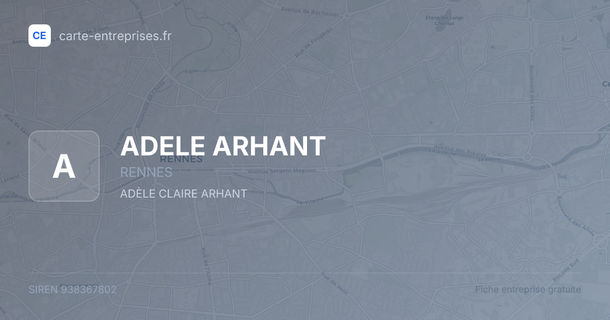 ADELE ARHANT — 938367802 — fiche entreprise