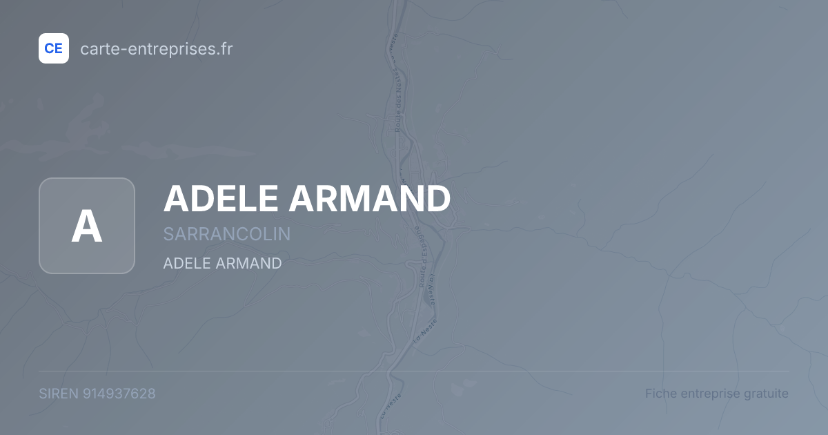 ADELE ARMAND — 914937628 — fiche entreprise