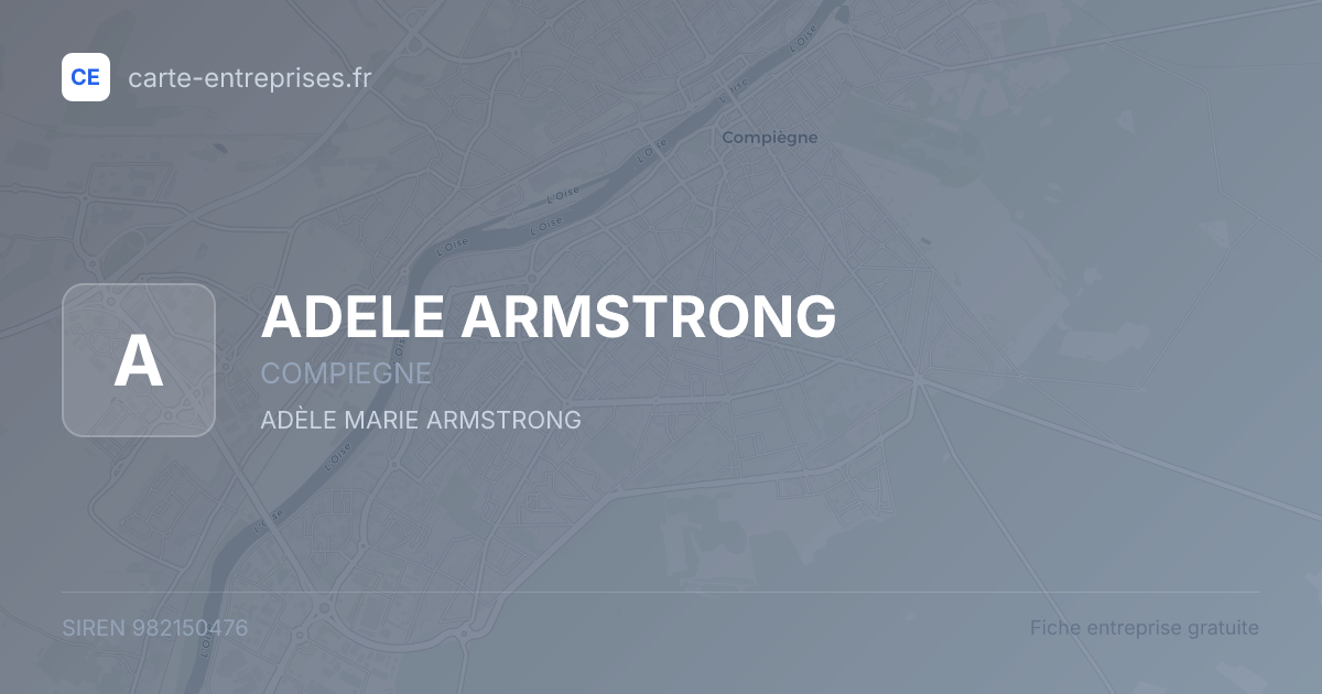 ADELE ARMSTRONG — 982150476 — fiche entreprise