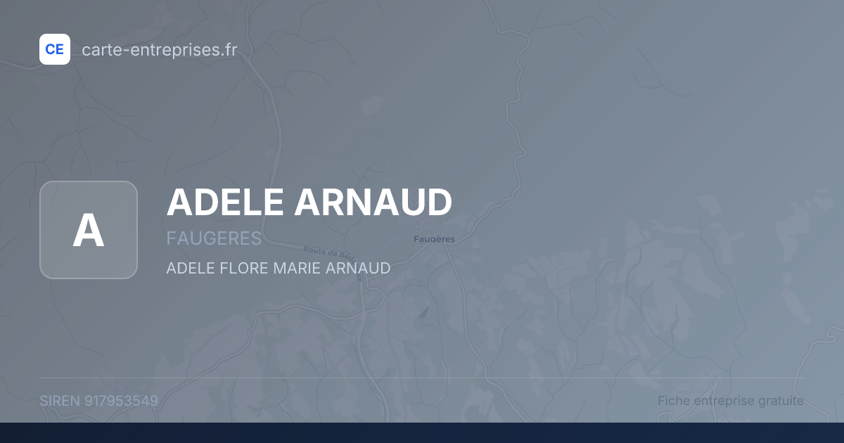 ADELE ARNAUD — 917953549 — fiche entreprise