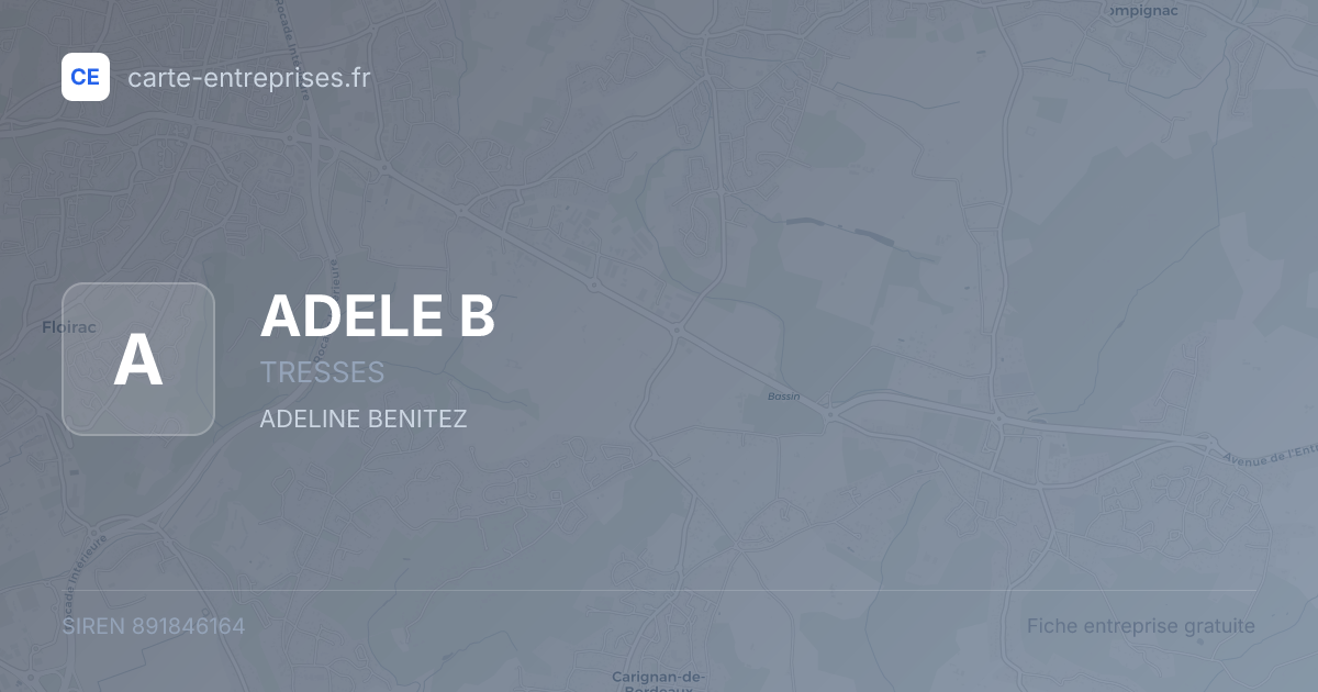 ADELE B — 891846164 — fiche entreprise