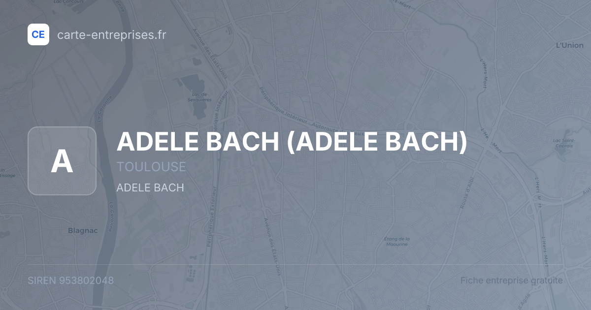 ADELE BACH — 953802048 — fiche entreprise