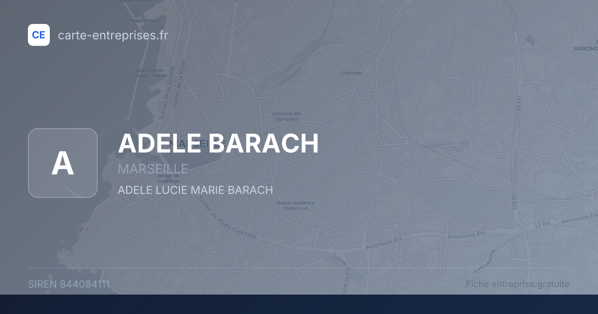 ADELE BARACH — 844084111 — fiche entreprise