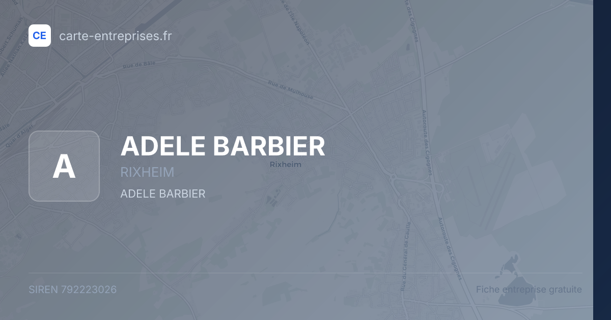ADELE BARBIER — 792223026 — fiche entreprise