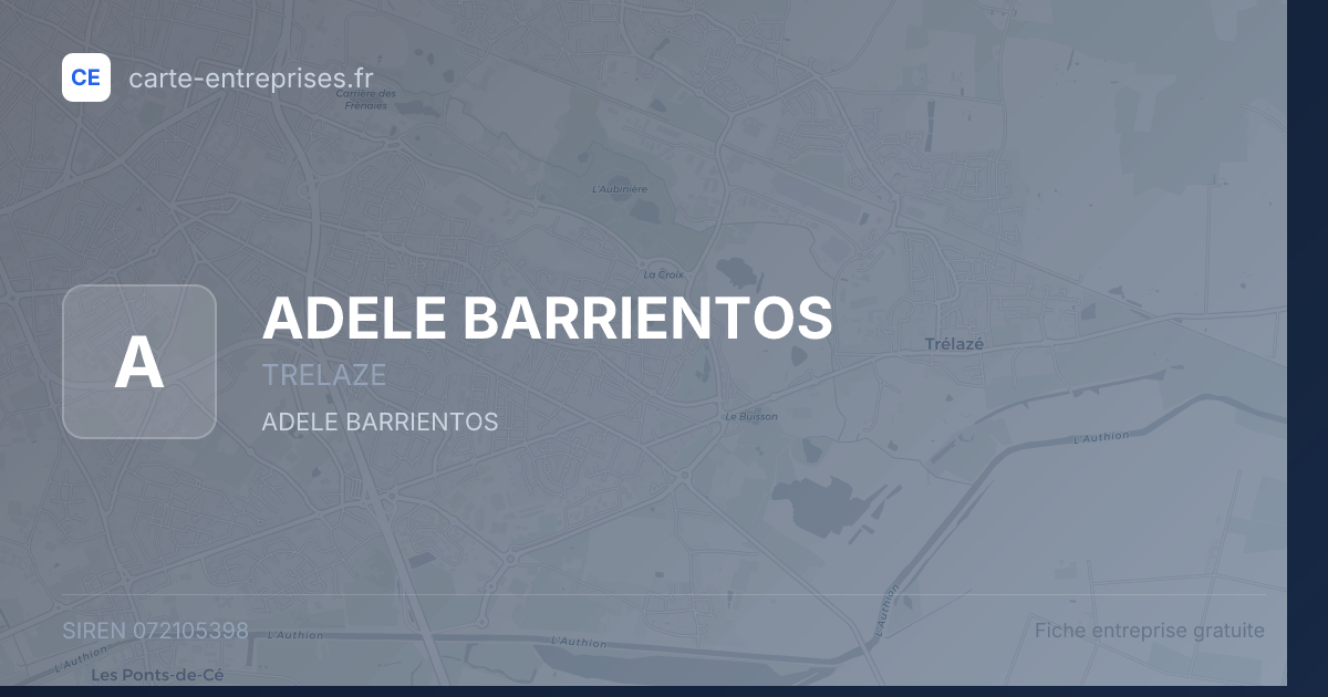 ADELE BARRIENTOS — 072105398 — fiche entreprise