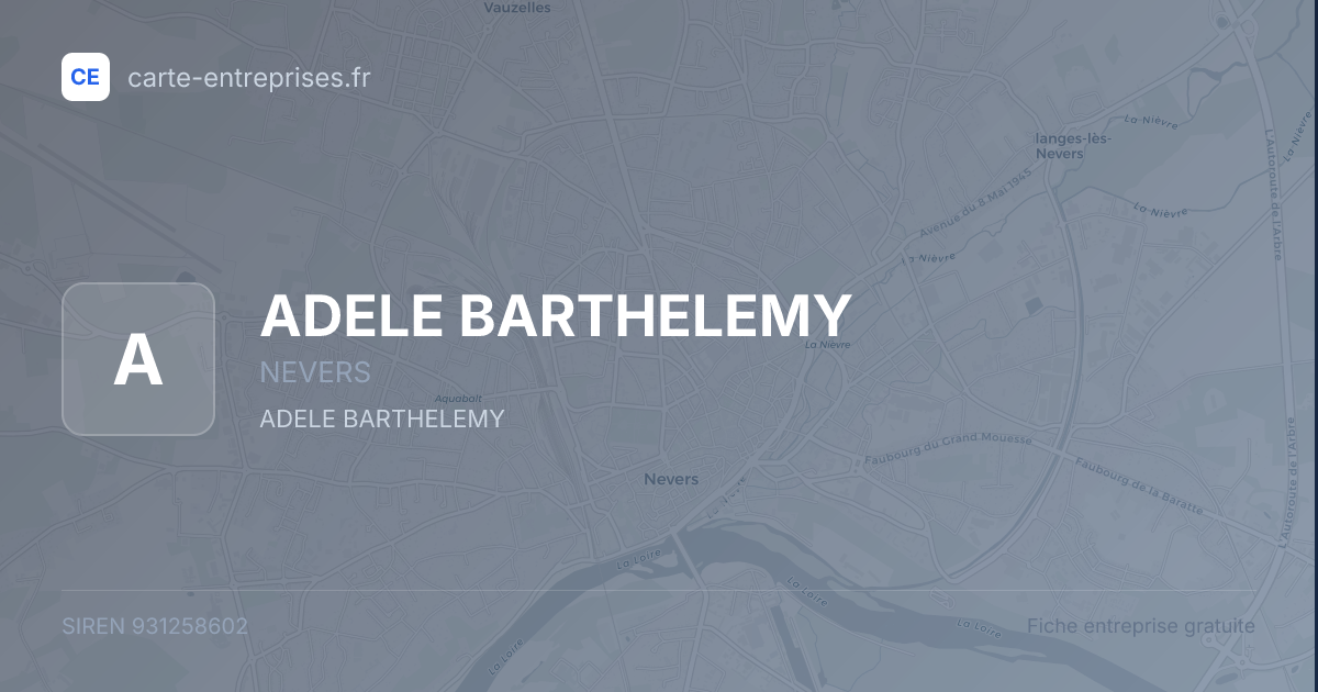 ADELE BARTHELEMY — 931258602 — fiche entreprise