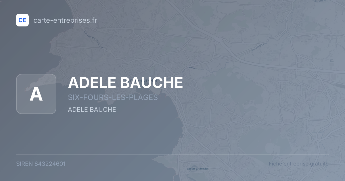 ADELE BAUCHE — 843224601 — fiche entreprise