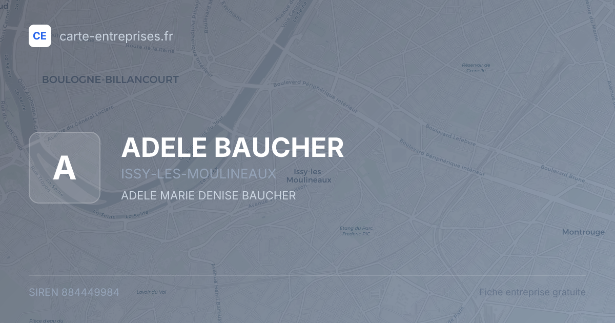 ADELE BAUCHER — 884449984 — fiche entreprise