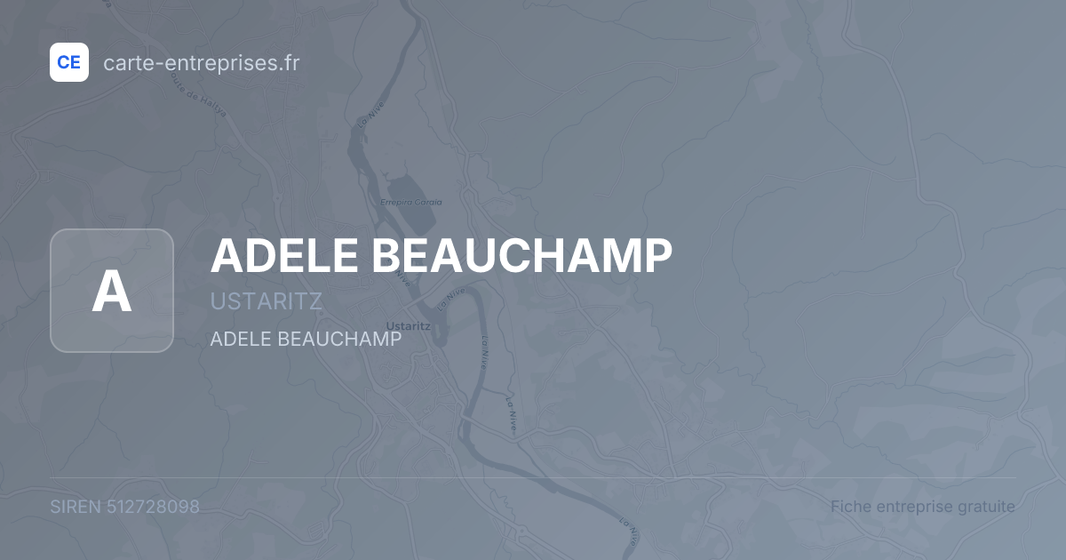 ADELE BEAUCHAMP — 512728098 — fiche entreprise