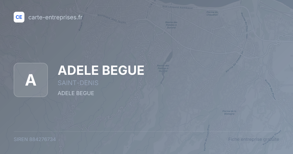 ADELE BEGUE — 884276734 — fiche entreprise