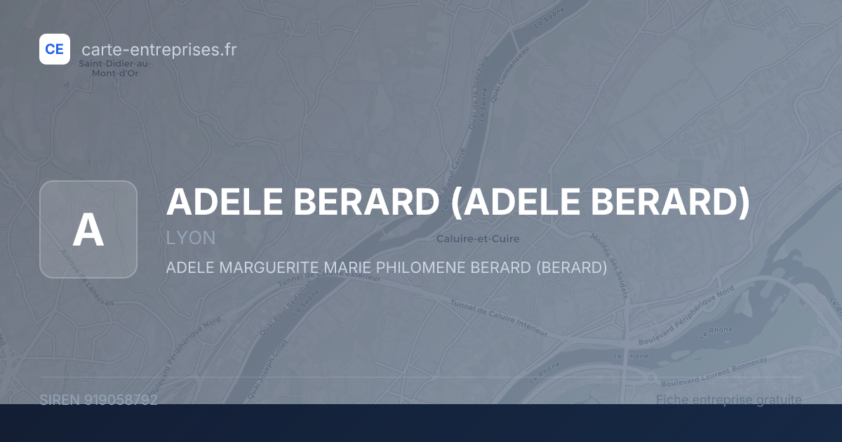 ADELE BERARD — 919058792 — fiche entreprise