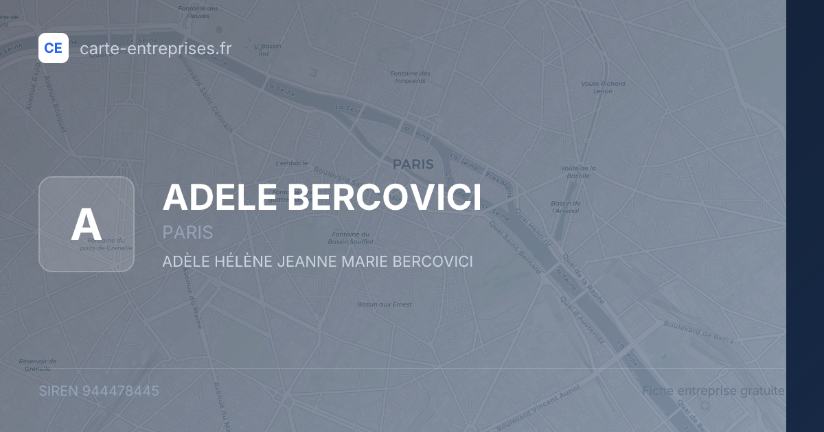 ADELE BERCOVICI — 944478445 — fiche entreprise