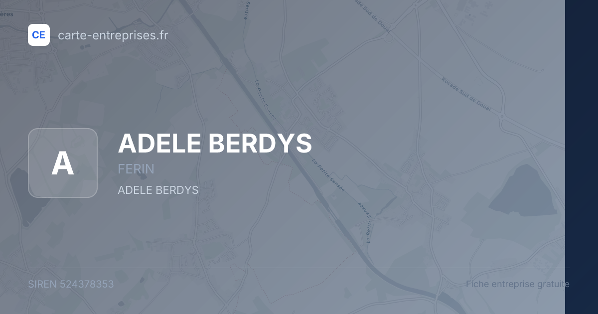 ADELE BERDYS — 524378353 — fiche entreprise