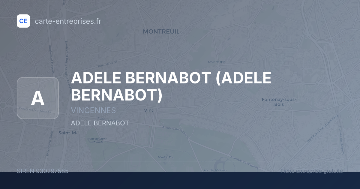 ADELE BERNABOT — 930297585 — fiche entreprise