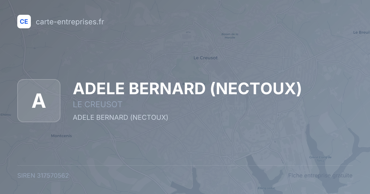 ADELE BERNARD (NECTOUX) — 317570562 — fiche entreprise