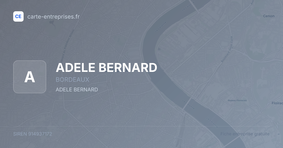 ADELE BERNARD — 914937172 — fiche entreprise