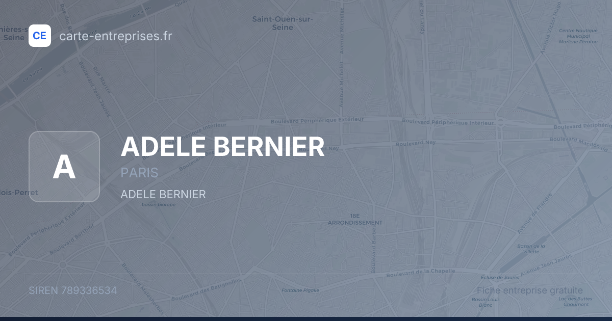 ADELE BERNIER — 789336534 — fiche entreprise