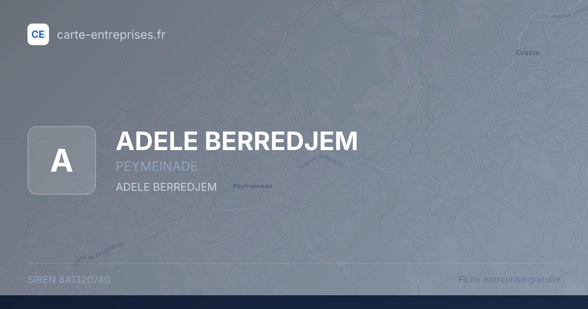 ADELE BERREDJEM — 841320740 — fiche entreprise