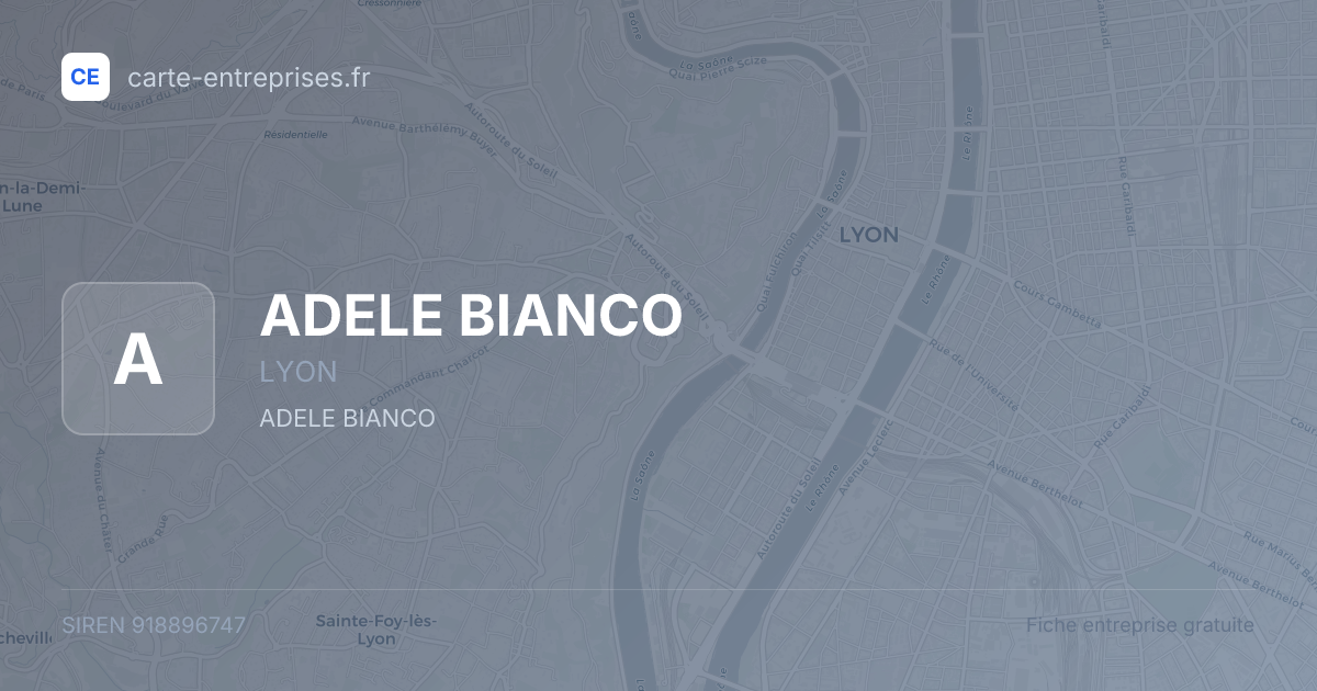 ADELE BIANCO — 918896747 — fiche entreprise