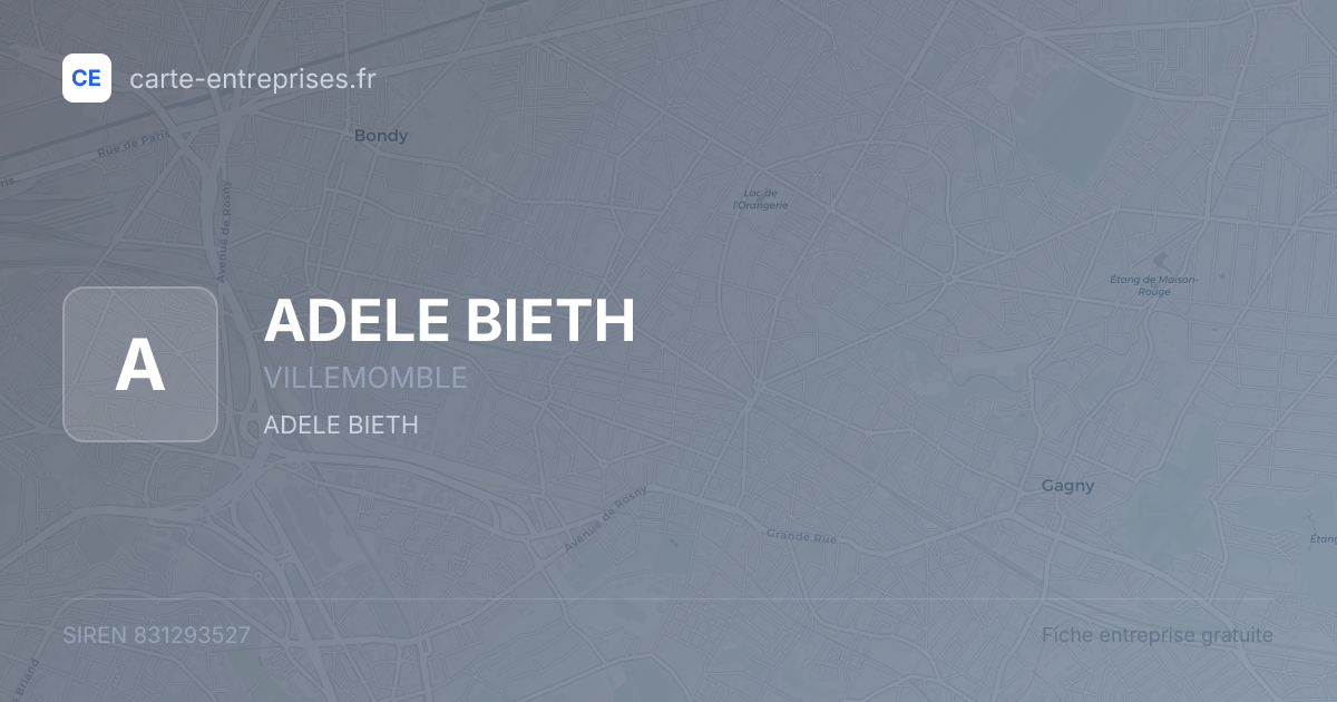 ADELE BIETH — 831293527 — fiche entreprise