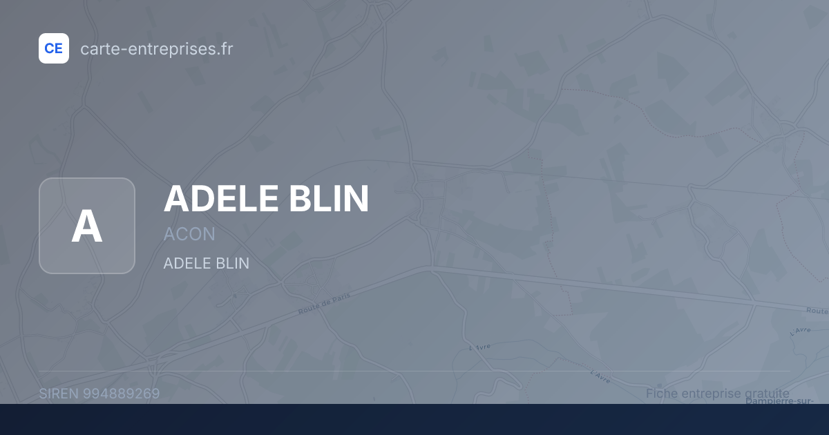 ADELE BLIN — 994889269 — fiche entreprise