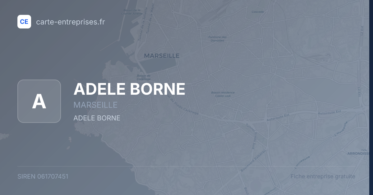 ADELE BORNE — 061707451 — fiche entreprise