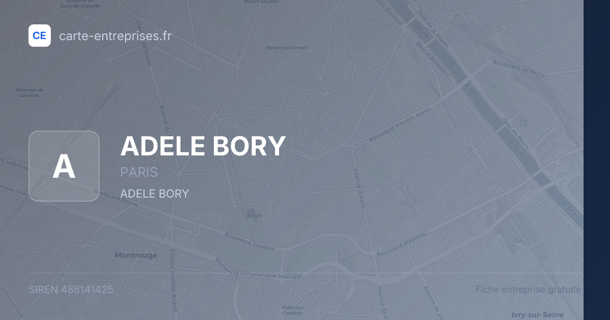 ADELE BORY — 488141425 — fiche entreprise