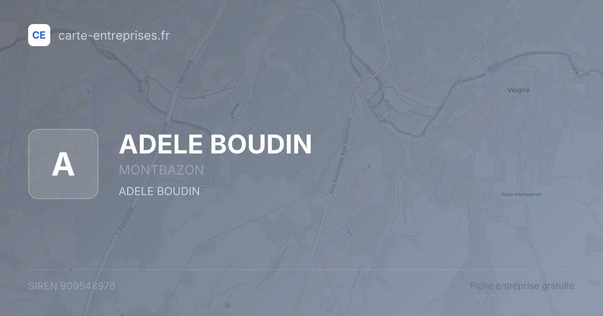 ADELE BOUDIN — 909548976 — fiche entreprise
