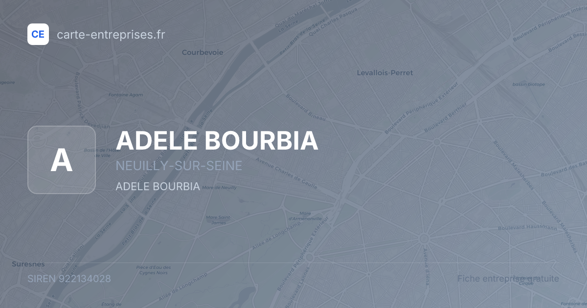 ADELE BOURBIA — 922134028 — fiche entreprise