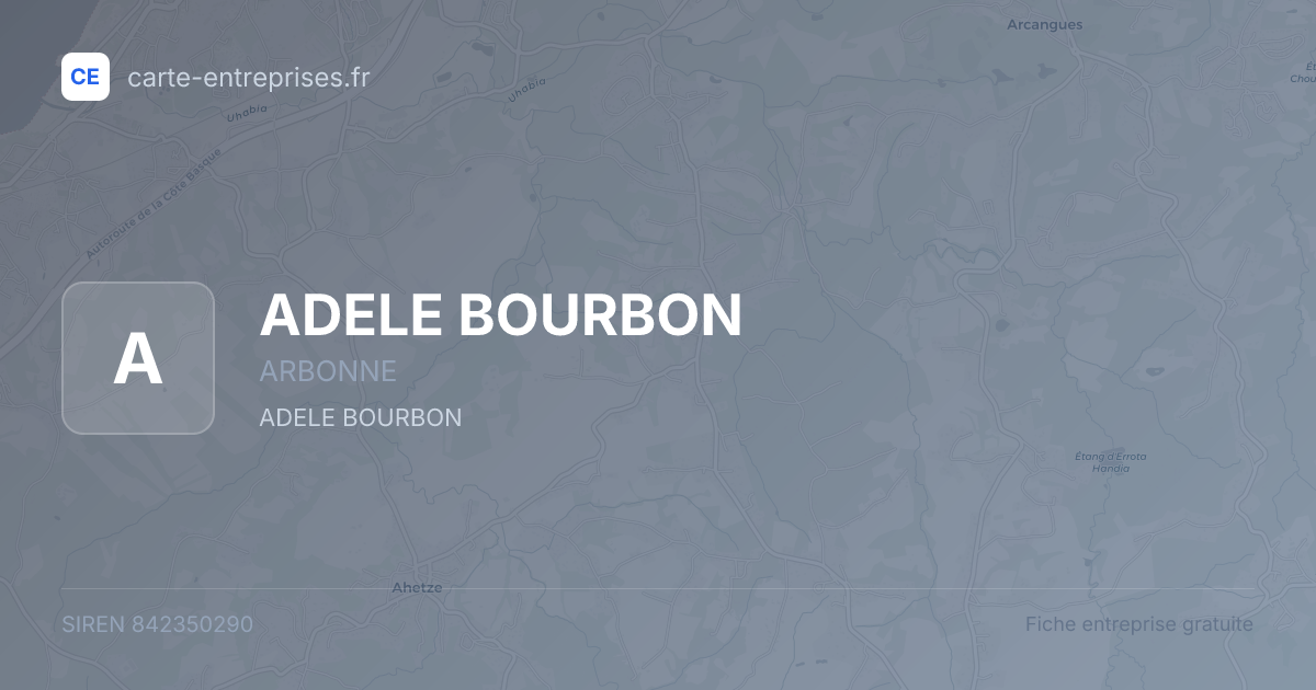 ADELE BOURBON — 842350290 — fiche entreprise
