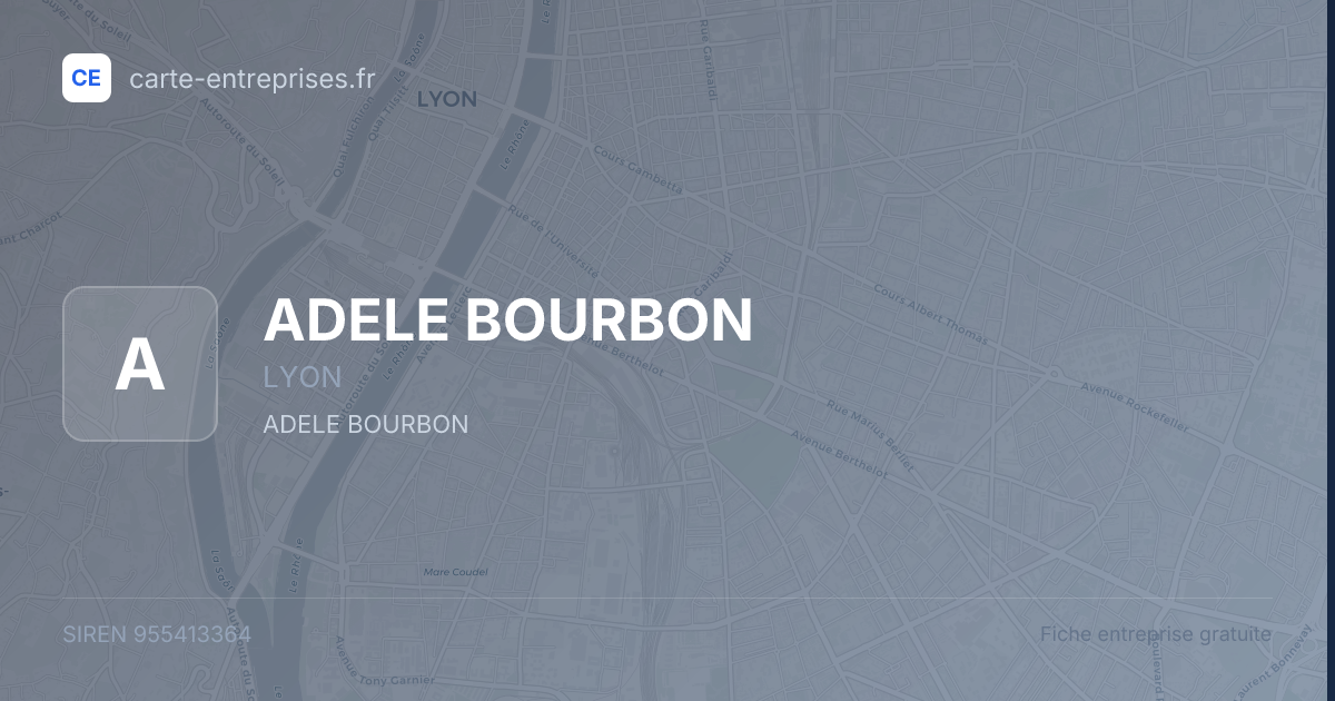 ADELE BOURBON — 955413364 — fiche entreprise