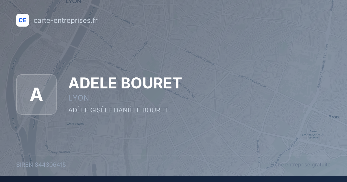 ADELE BOURET — 844306415 — fiche entreprise