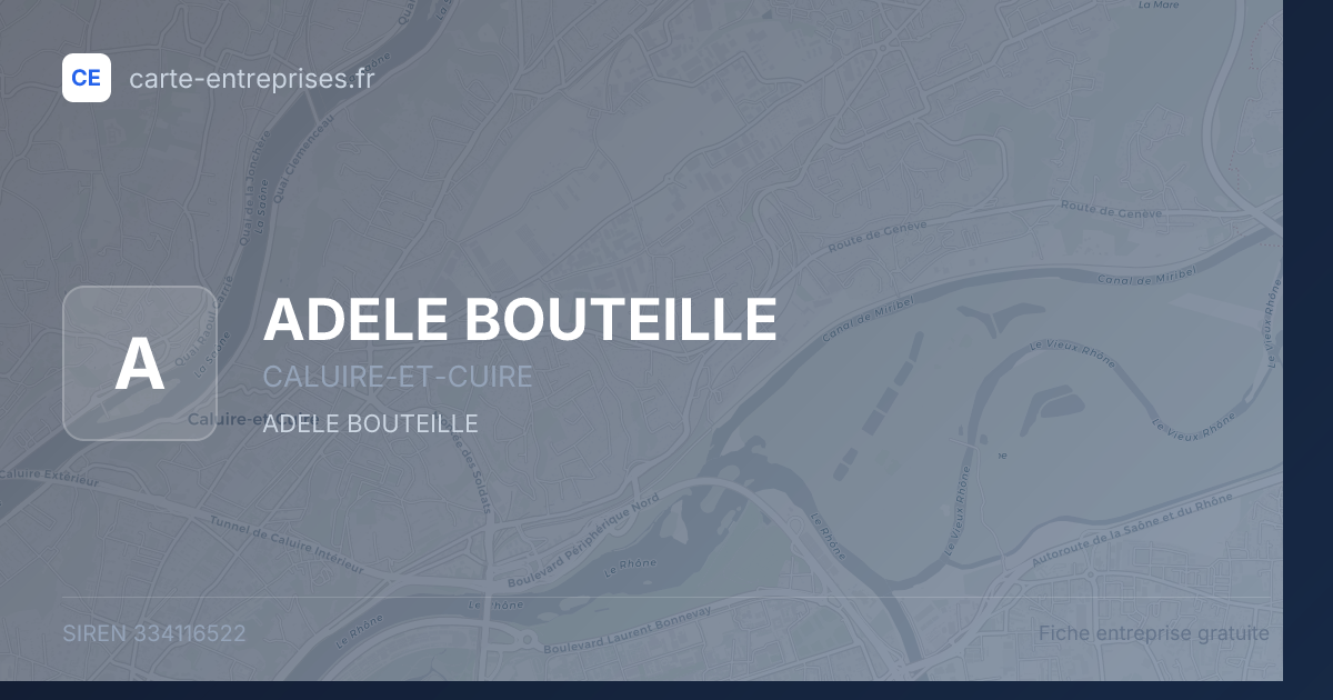 ADELE BOUTEILLE — 334116522 — fiche entreprise