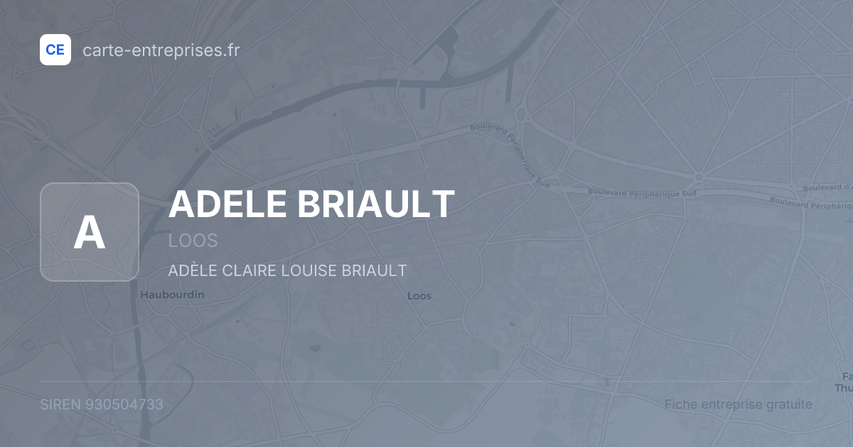 ADELE BRIAULT — 930504733 — fiche entreprise