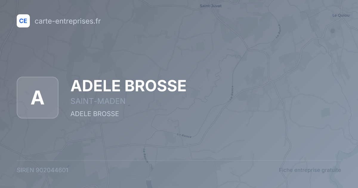 ADELE BROSSE — 902044601 — fiche entreprise