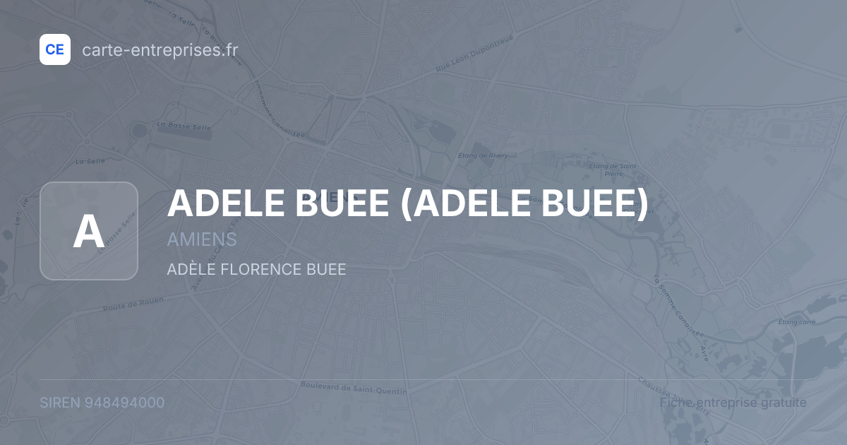 ADELE BUEE — 948494000 — fiche entreprise