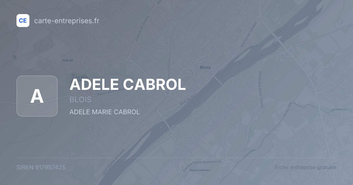 ADELE CABROL — 917957425 — fiche entreprise