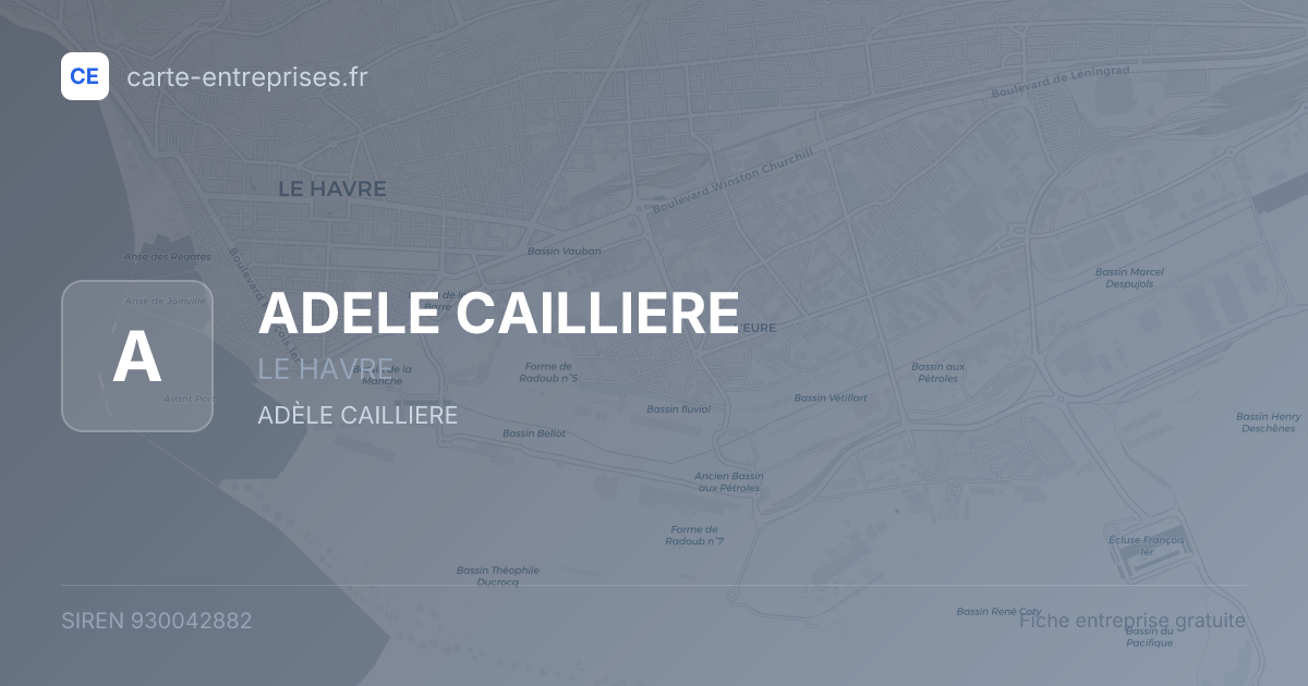 ADELE CAILLIERE — 930042882 — fiche entreprise