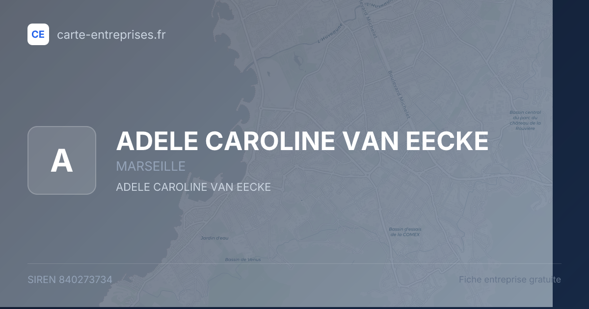 ADELE CAROLINE VAN EECKE — 840273734 — fiche entreprise